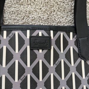 Harrods Geometric Black and Gray Tote